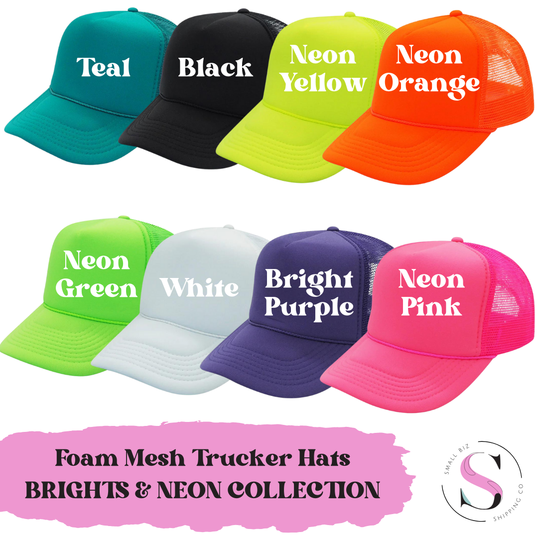 Bright trucker hats cheap