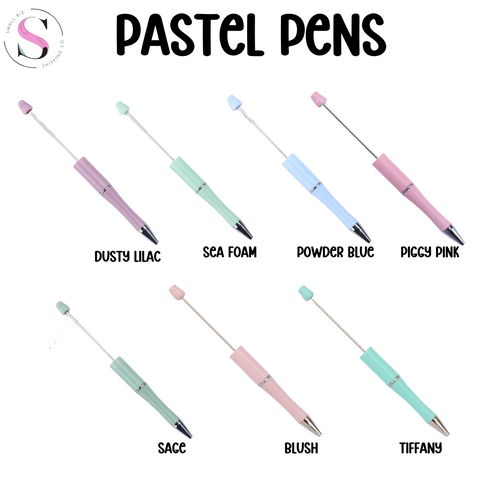 Pastel Colored Beadable Pens