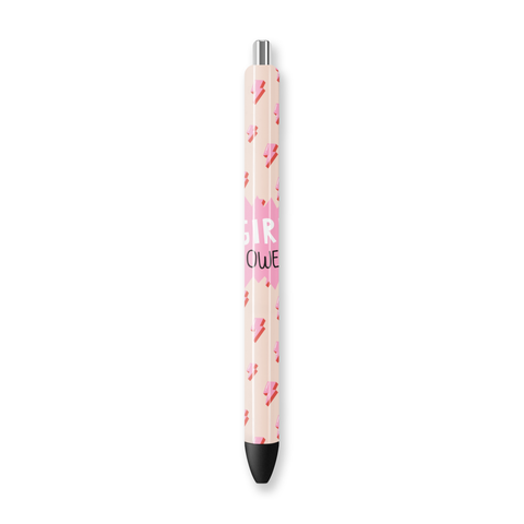 Girl Power Pink Lightning - UV DTF Pen Wrap