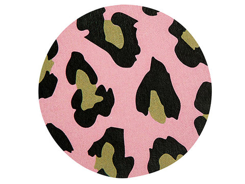 Pink Leopard Sticker Roll - 2" Packaging Stickers