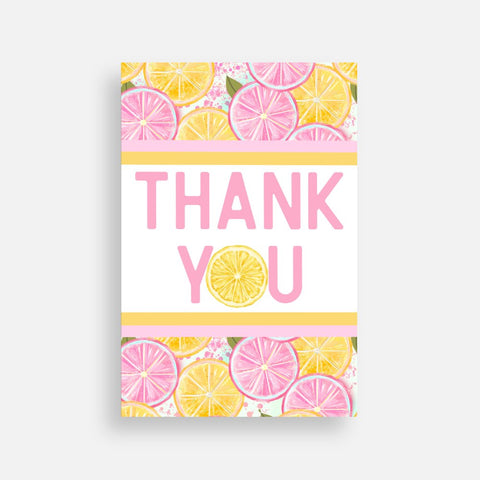 Pink Lemonade Thank You Cards Insert Cards