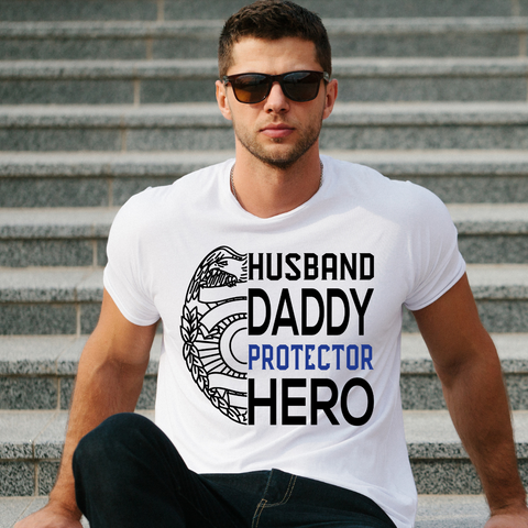 Husband Daddy Protector Shield - DTF Full Color TShirt Transfer