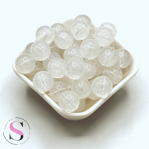 Clear Jelly Glitter - Silicone Bead