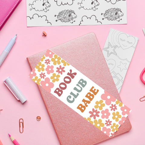 Book Club Babe - UV DTF Bookmark Decal