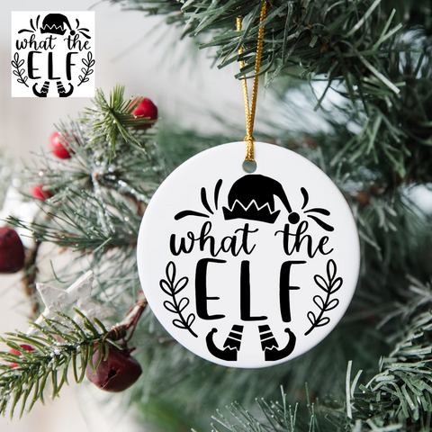 *DECAL ONLY* What The Elf 3" Ornament - UV DTF Decal