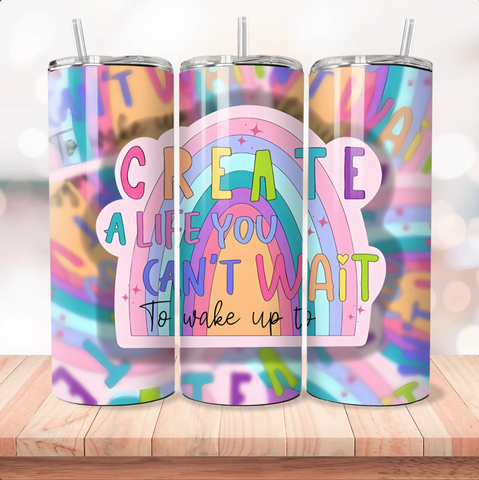 Create A Life - 1 Sublimation Wrap Only! 16oz Skinny Tumbler Sublimation Wrap