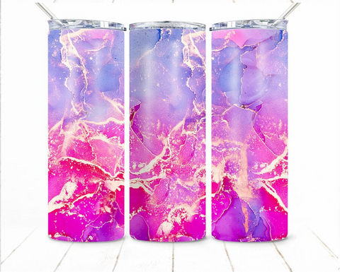 Pink Purple Marble - 1 Sublimation Wrap Only! 16oz Skinny Tumbler Sublimation Wrap