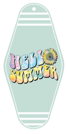 Hello Summer - UV DTF Motel Keychain Decal