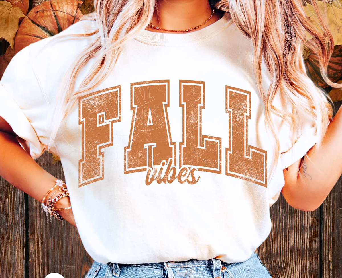 Screen Print Transfer Fall Vibes Small Biz Shipping Co