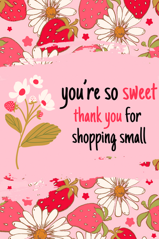 Strawberry Fields Thank You Cards Insert Cards