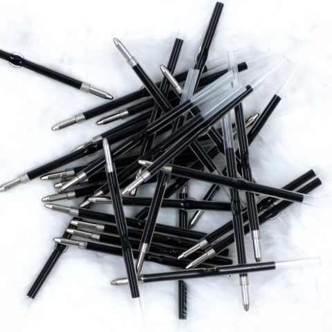 Black Ink Pen Refill - 10 Black Ink Refills for Beadable Pens