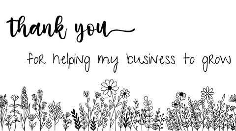 Thank You Wildflowers Shipping Stickers | 2.25"x1.25" Shipping Stickers