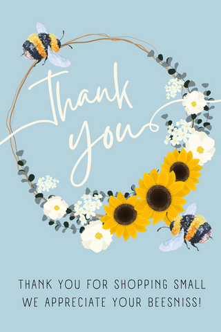 Bumble Bee - Thank You Cards Insert Cards