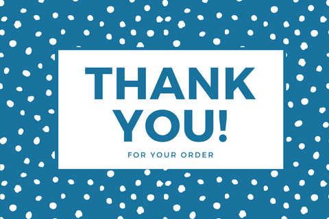 Teal Polka Dot - Thank You Cards Insert Cards