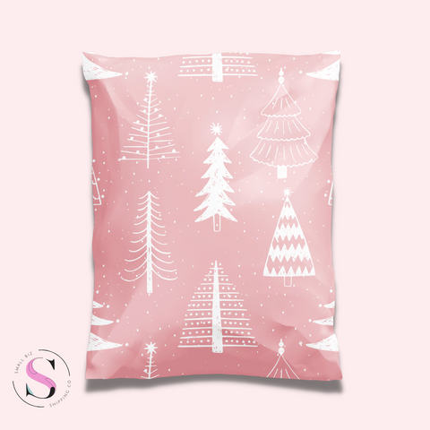 6x9" Poly Mailer - Pink Christmas