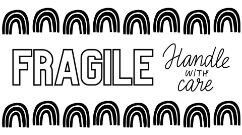 FRAGILE  | 2.25"x1.25" Shipping Stickers