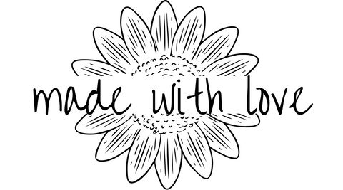 Made With Love Sunflower  | 2.25"x1.25" Shipping Stickers