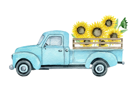 Sunflower Truck Stickers