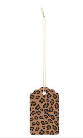 Leopard Merchandise Tags with String