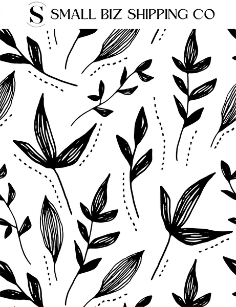 6x9" Poly Mailer - Black Floral