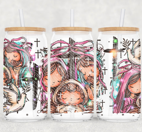 16oz UV DTF Wrap - Baby Jesus