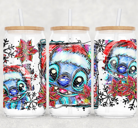 16oz UV DTF Wrap - Christmas Stch Sketch