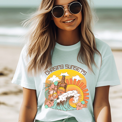 Chasing Sunsets - DTF Full Color TShirt Transfer