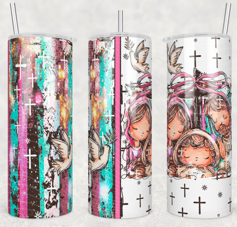 Skinny Tumbler Sublimation Wrap - Baby Jesus
