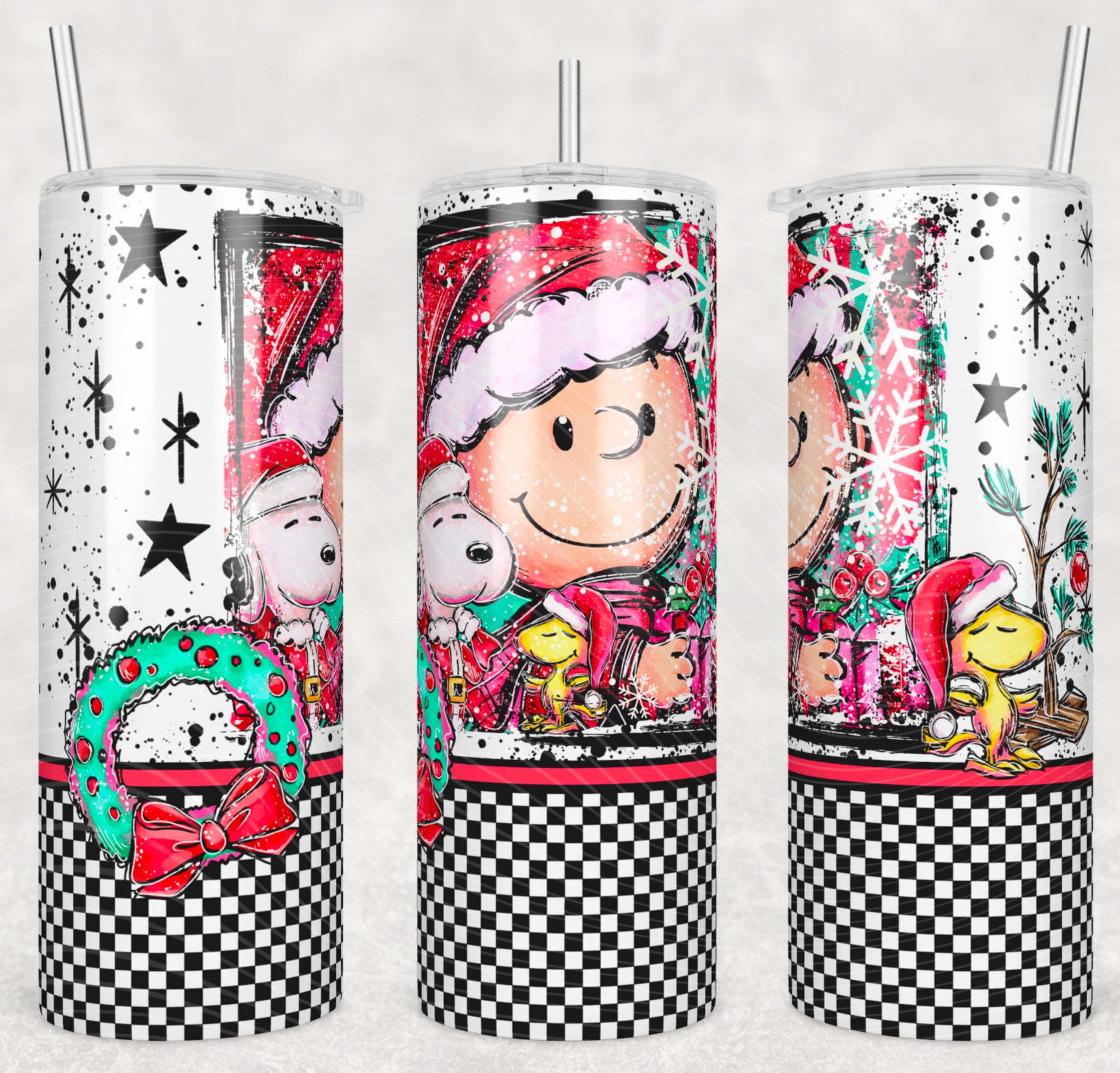 Skinny Tumbler Sublimation Wrap - Christmas Charlie