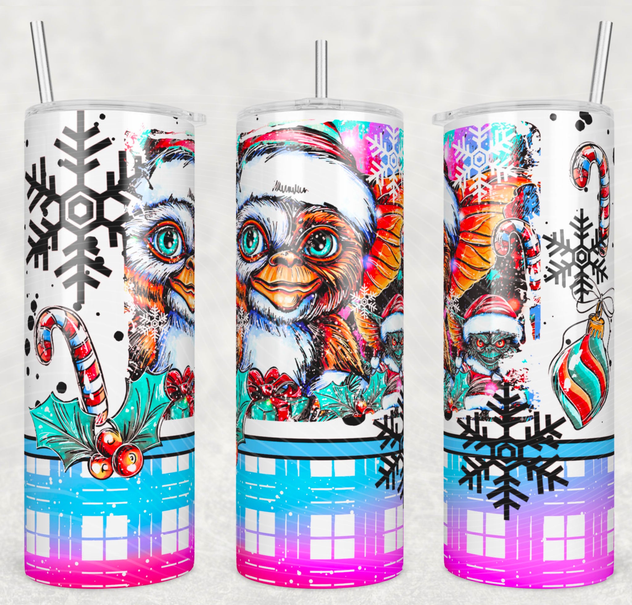 Skinny Tumbler Sublimation Wrap - Gizmo