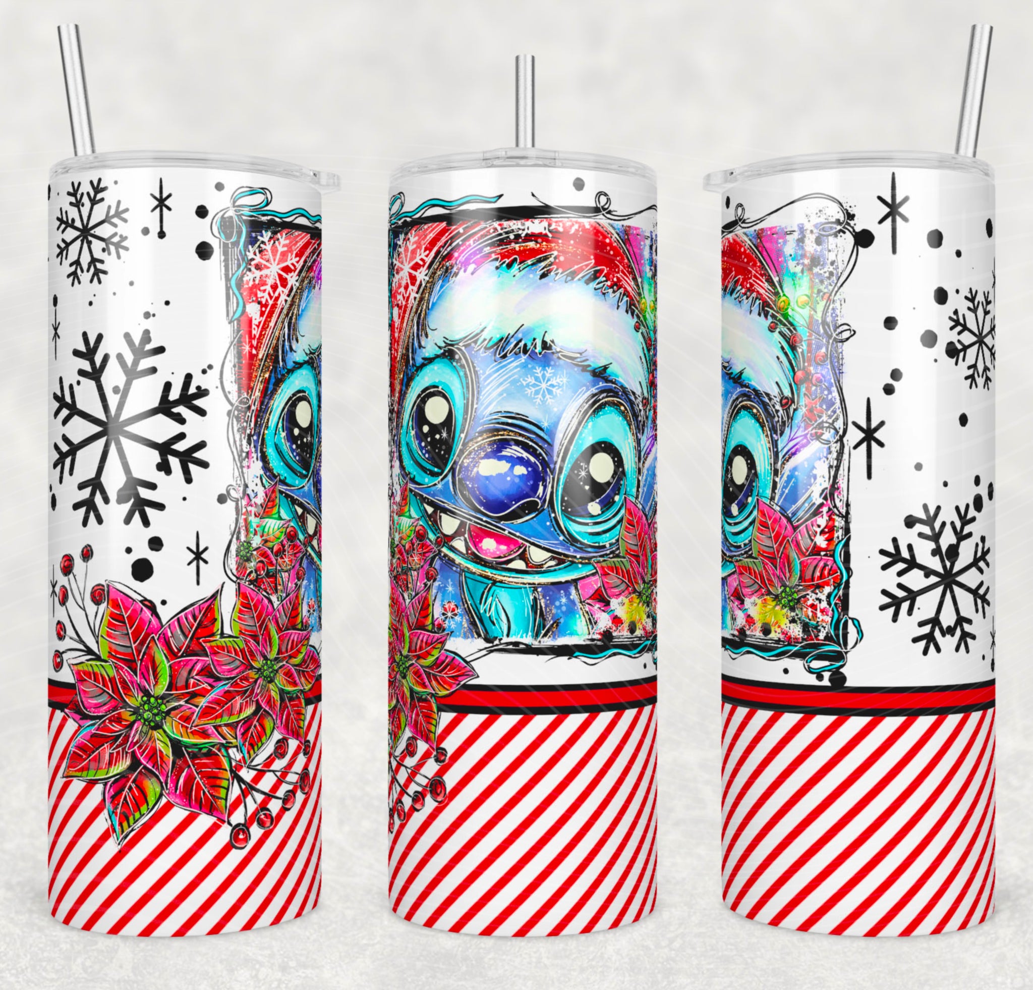Skinny Tumbler Sublimation Wrap - Christmas Stch