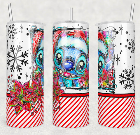 Skinny Tumbler Sublimation Wrap - Christmas Stch