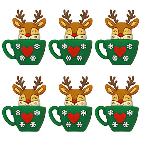 Silicone Focal - 3D Reindeer In Coffee Cup