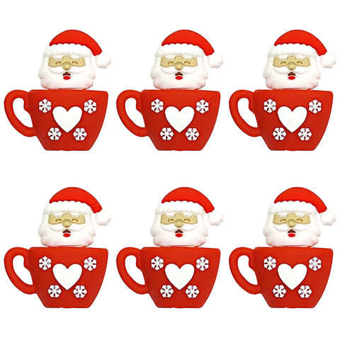 Silicone Focal - 3D Santa In Coffee Cup