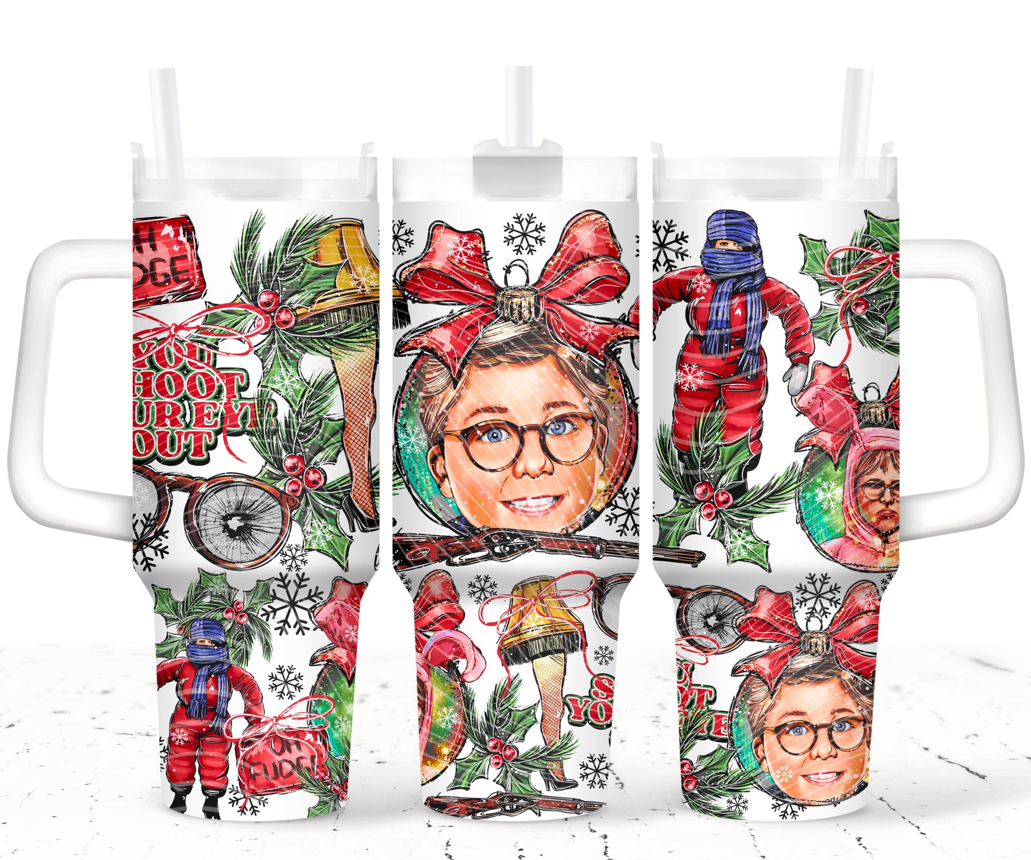 40oz UV DTF Wrap - Full Top & Bottom - Ralphie
