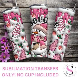 Bougie Snowman - 1 Sublimation Wrap Only! 16oz Skinny Tumbler Sublimation Wrap