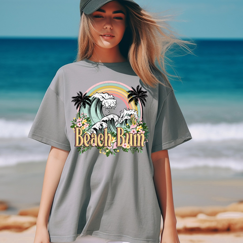 Beach Bum - DTF Full Color TShirt Transfer