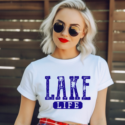 Lake Life (BLUE) - DTF Full Color TShirt Transfer