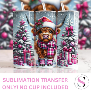 Pink Cow - 1 Sublimation Wrap Only! 20oz Skinny Tumbler Sublimation Wrap