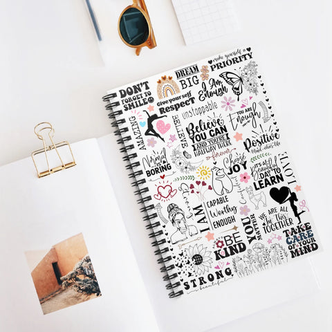 UV DTF A6 Notebook Decal - Positive Affirmations
