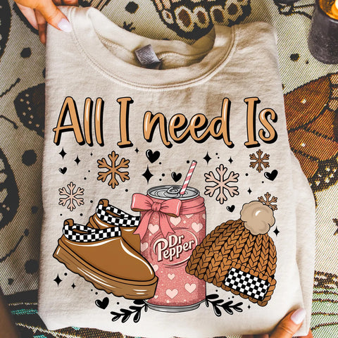 DTF Full Color TShirt Transfer - All I Need Is Dr P Winter