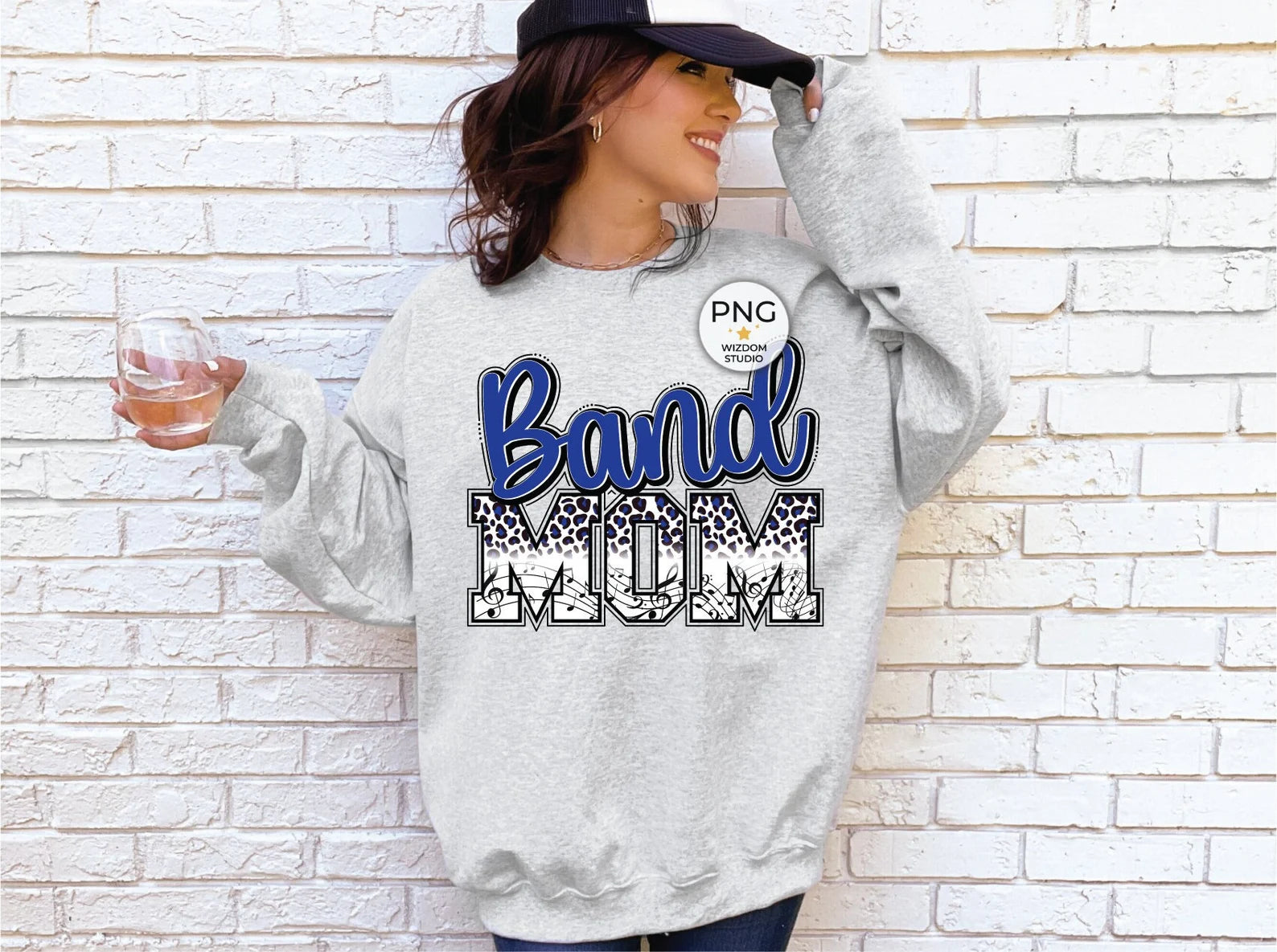 DTF Full Color Transfer - Band Mom (Blue)