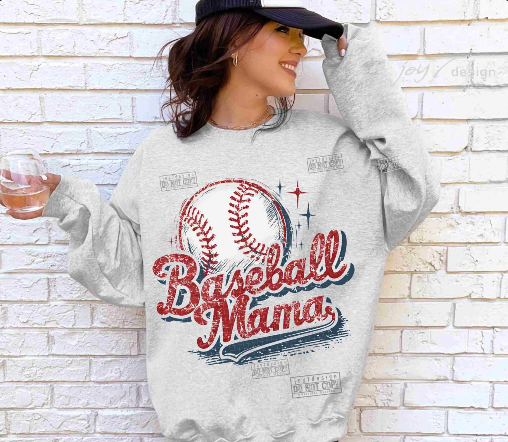 DTF Full Color Transfer - Baseball Mama Retro Script