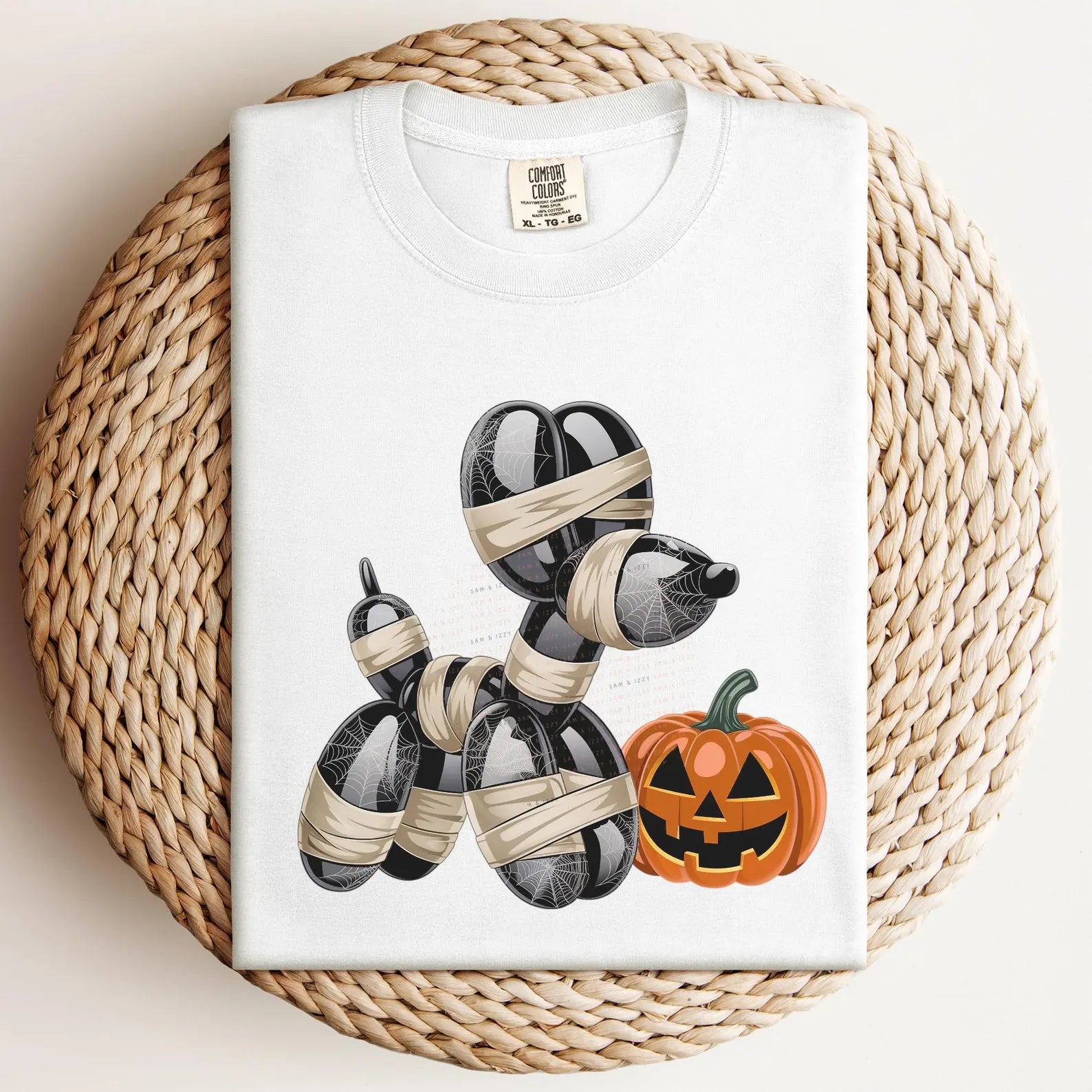 DTF Full Color Transfer - Black Mummy Balloon Dog