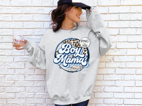 DTF Full Color Transfer - Boy Mama Cheetah Circle