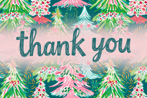 Thank You Insert Cards - Neon Forest