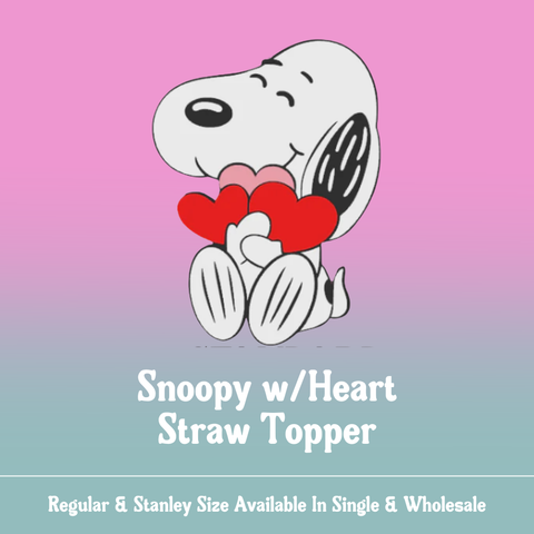 Straw Topper - Snoop With Heart