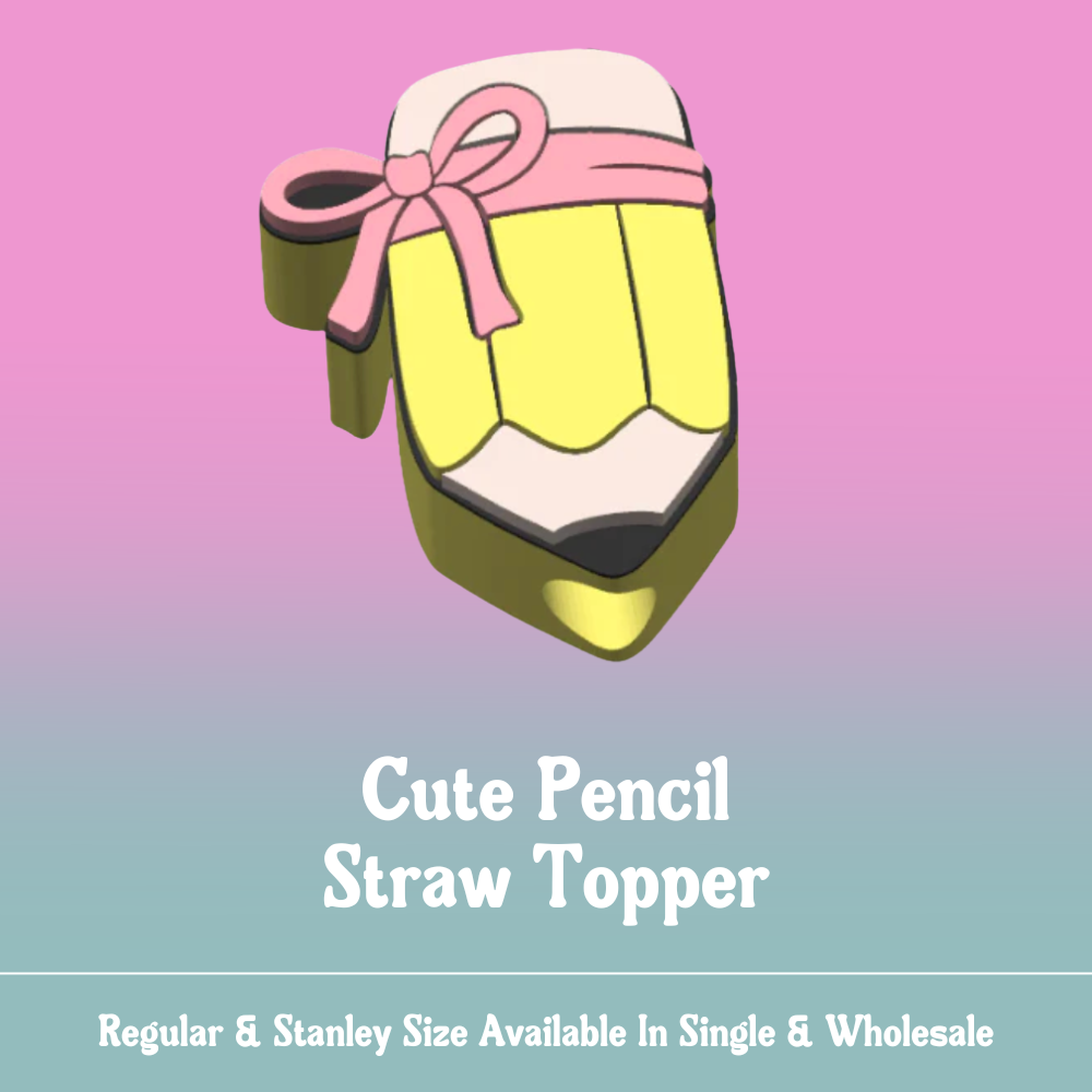 Straw Topper - Cute Pencil