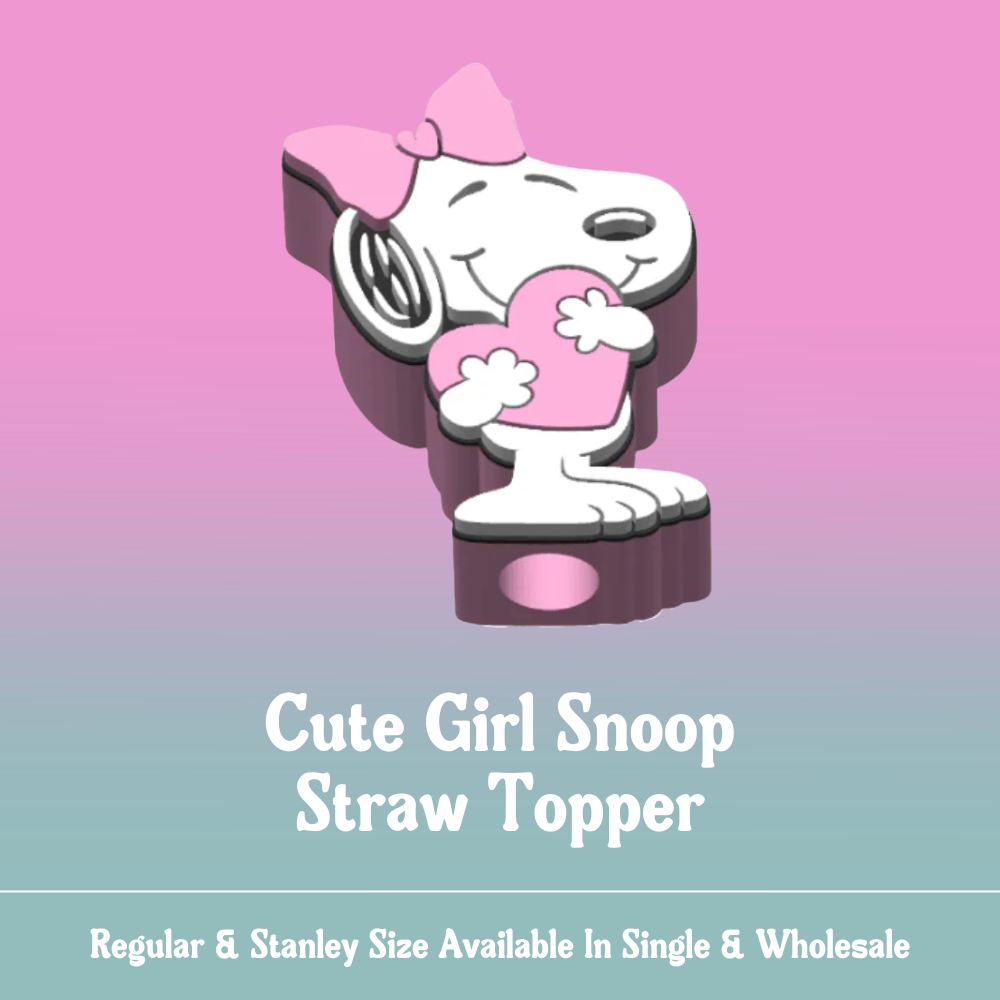 Straw Topper - Cute Girl Snoop