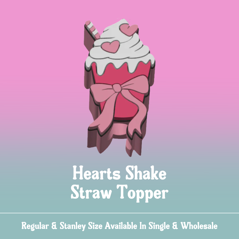 Straw Topper - Hearts Shake